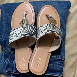 Snake skin sandals